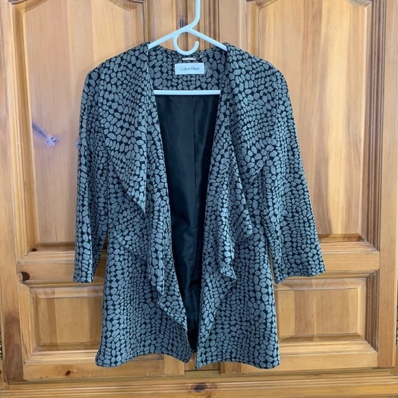 Calvin Klein Jackets & Blazers - Calvin Klein Black And Gray Alligator Print Jacket